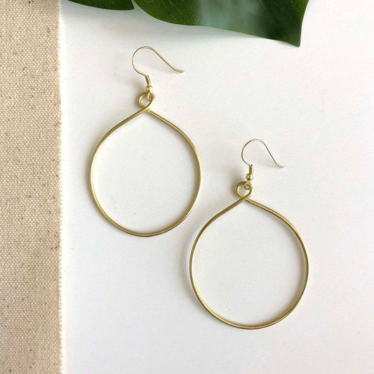 Gold Twisting Hoops